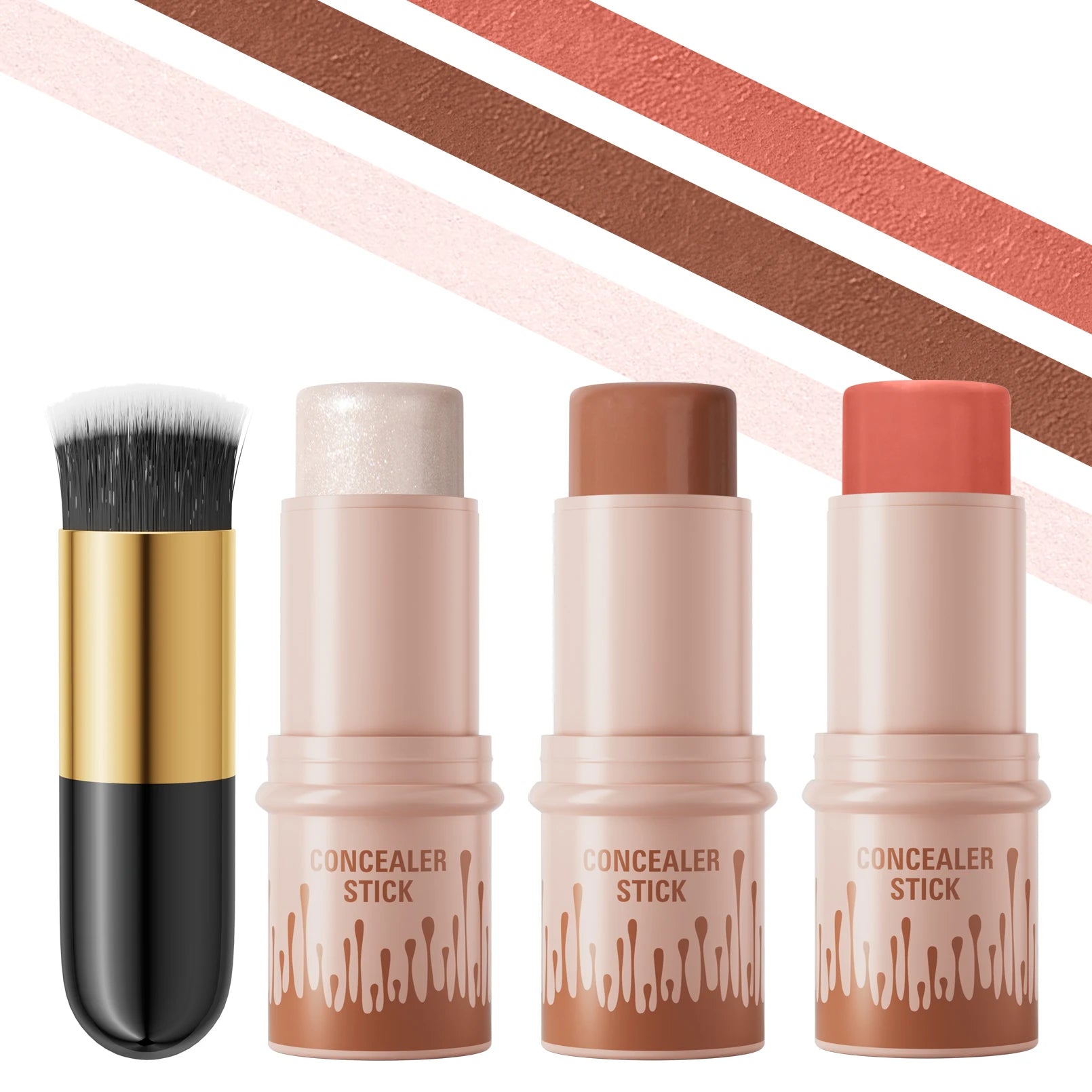 Contour Stick Set Natural Matte Finish Highlighters Shadow Waterproof Contouring Wand V-face Shaping Contour Pen Face Makeup Qme