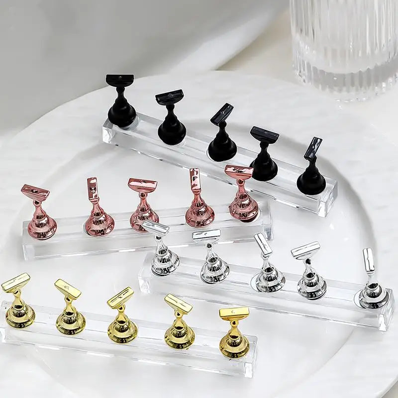 Nail Display Acrylic Stand Tips Holder Magnetic Practice Qme