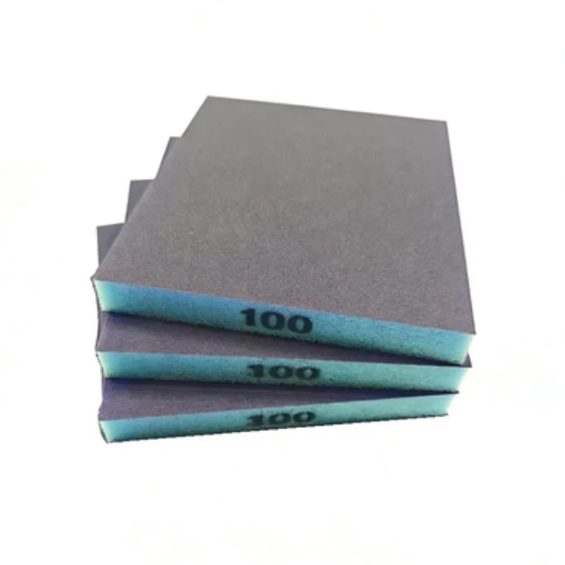 3pcs sandpaper sponge, coarse sand, medium sand, fine sand brick sandpaper, suitable for metal, wood, glass, washable and reusab Qme 3pcs 100Grits