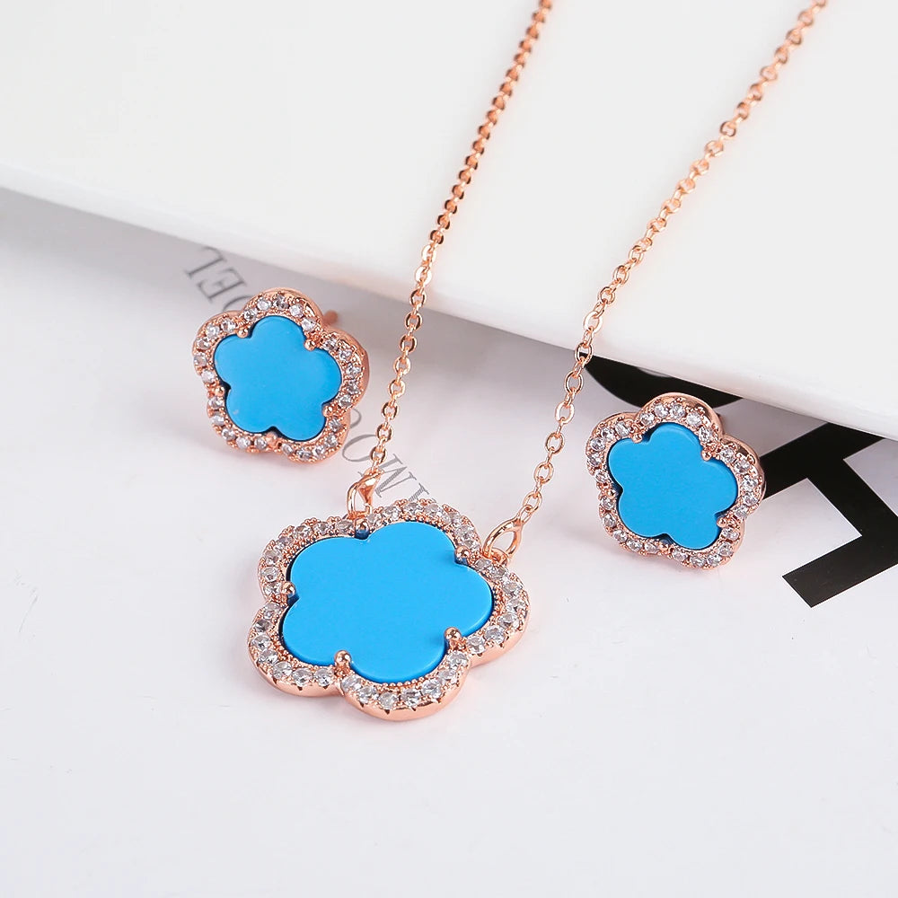 Trendy Sweet Fashion Natural White Solid Five Leaf Petals Women