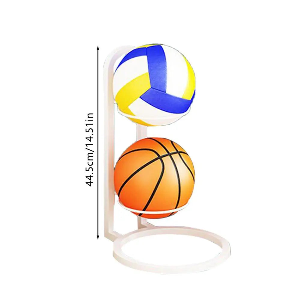 Basketball Rack Football Display Stand Multi-layer Ball Organizer Qme A