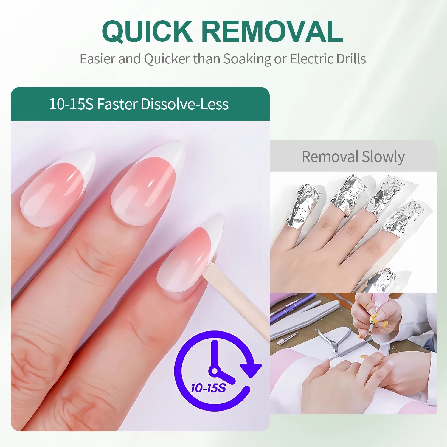 Nailpop Nail Remover Spray Press Nails False Tips UV Soak Off Solid Qme