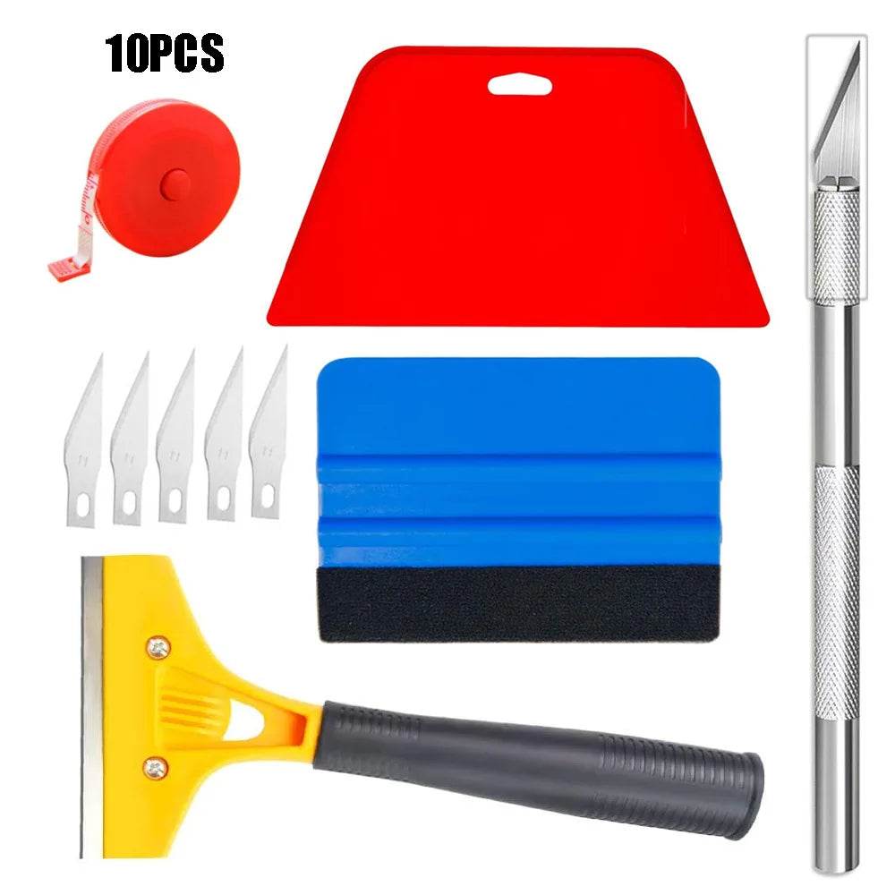 Car Vinyl Wrapping Tool Scraper Automatic Shape Wallpaper Smoother Qme Ten piece set
