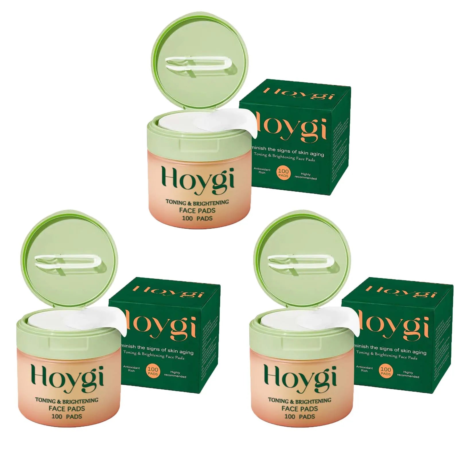 Moisturizing Centella Asiatica Cotton Pads Nourishing Lighten Fine Lines Anti Acne Smooth Even Skin Tone Repair Damaged Skin Car Qme 3 x 100pcs Boxed