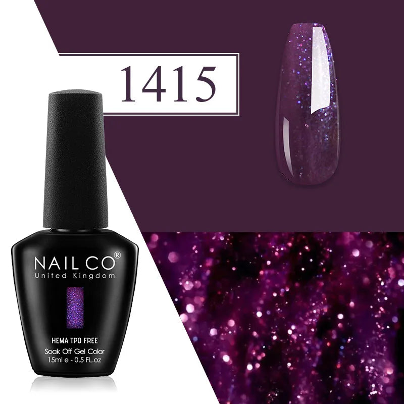 NAILCO Plum Gel Nail Polish Matte Coat Autumn Winter Semi Permanent