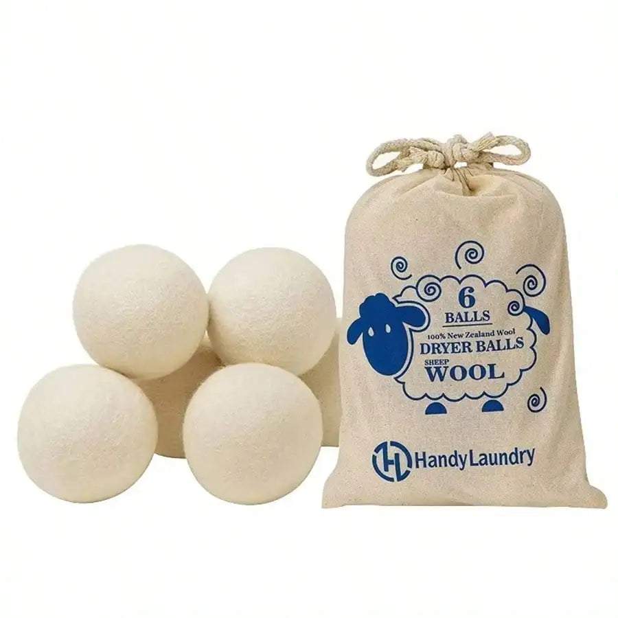 3 5 Reusable Wool Dryer Balls Clothes Softener Laundry Fleece Ball Qme 6pcs