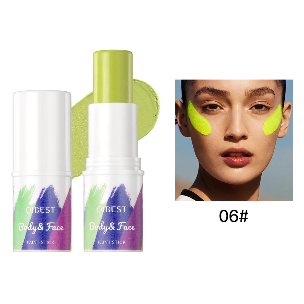 QIBEST Body Paint Stick Blendable Long-Lasting Colourful Eye Face Painting Sticks Pen Makeup Eyeliner Eyeshadow Cosmetics Qme 06