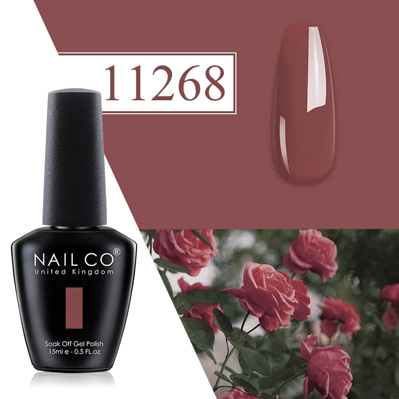 Nailco Jelly Gel Nail Polish Transparent Varnishes 44 Colors Red Pink