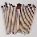 Makeup Brushes Set 20pcs Eyeshadow Eyeliner Brushes Foundation Concealers Powder Blush Blending Beauty Tool with Makeup Kit Qme coffee