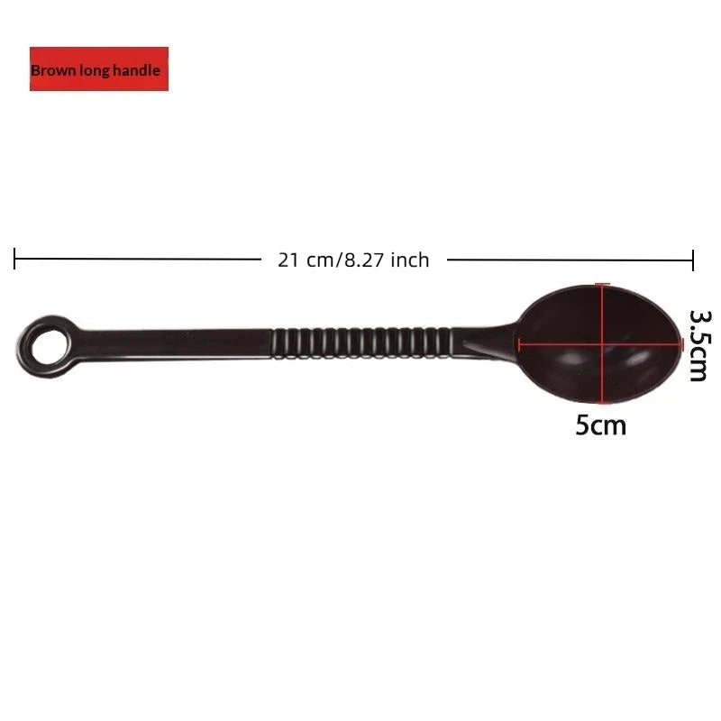 Baking Tools Measuring Spoon Non-slip Long Handle Coffee Black Scoop Qme Coffee L