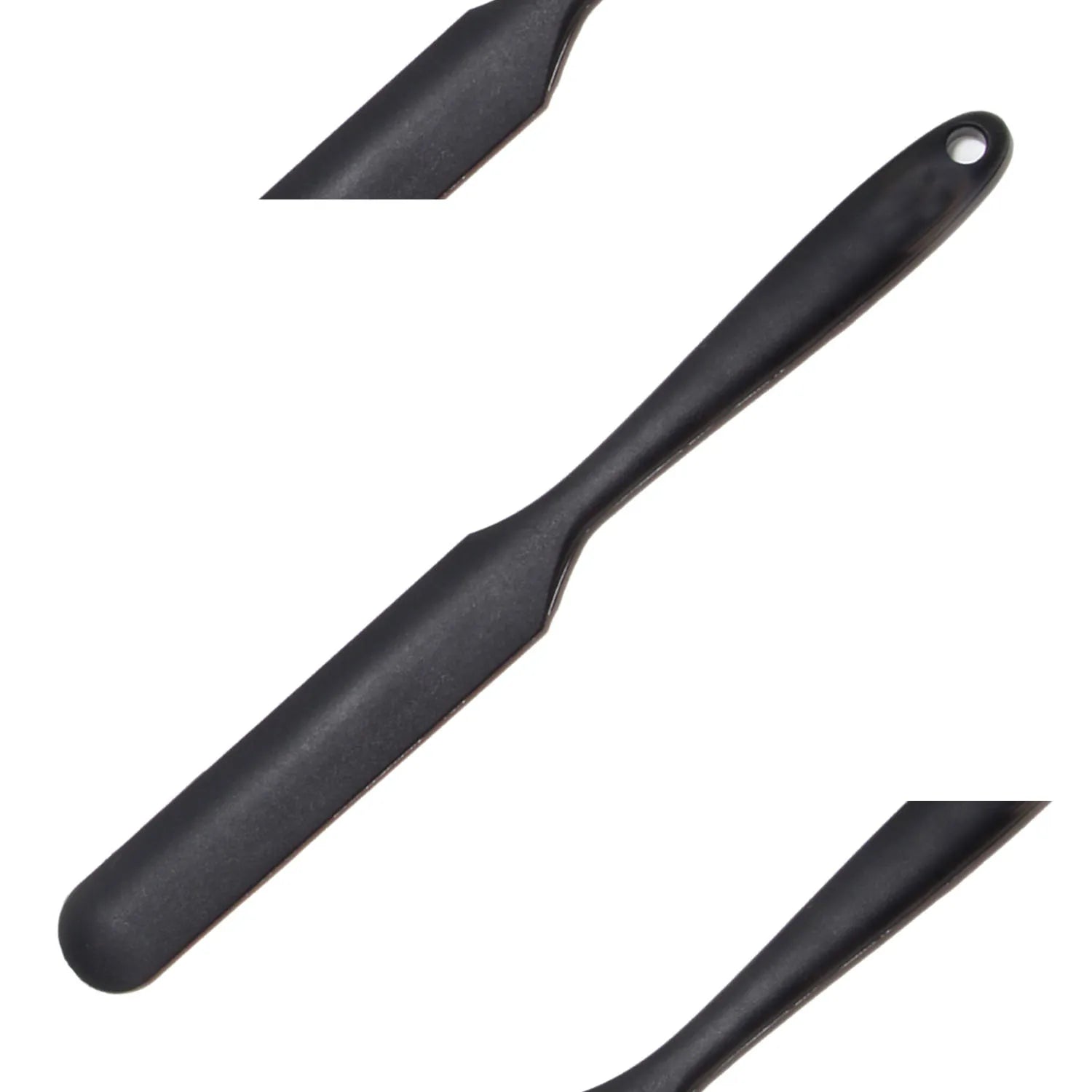 Non-Stick Silicone Cream Spatula Mini Jar Scraper Spoon Heat-Resistant Spatulas Flexible Kitchen Utensils For Baking Cooking Qme Black