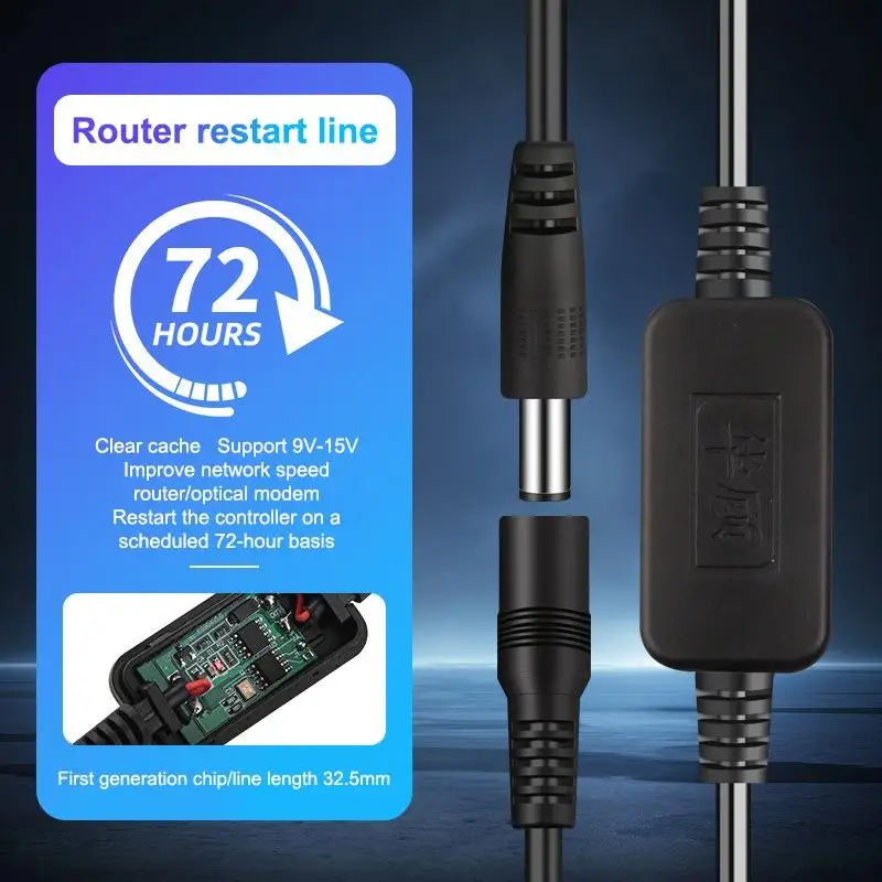 Automatic Router Modem Restart Power Cable 24 72 Hours Auto Cycle Qme A6
