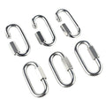 A02F-M8 304 Stainless Steel Chain Quick Links- 6-Pack 3 Inch Stainless Steel Connectors Qme As Shown