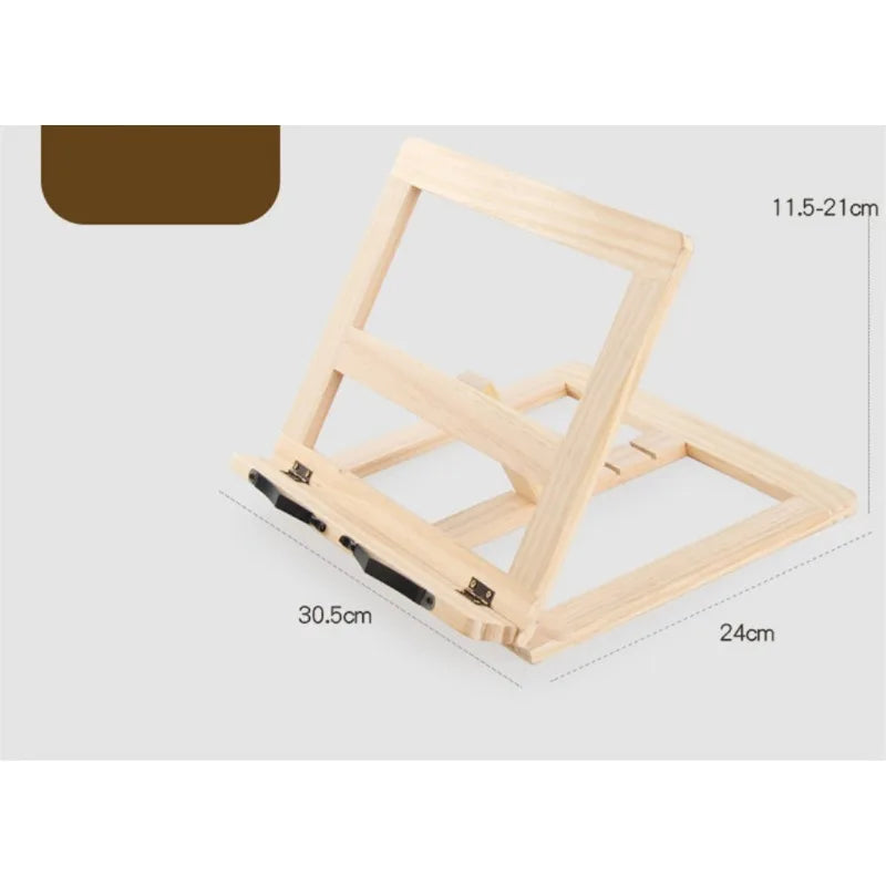 Wood Grain Reading Stand Children's Bookshelf Learning Notebook Support Stand Reading Rack Notebook Artifact Anti-myopia Book Qme