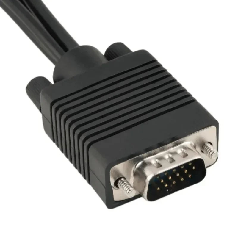 5pcs PC Computer Laptop VGA To S-Video 3 RCA AV Adapter Converter, VGA SVGA To Video TV Out Qme