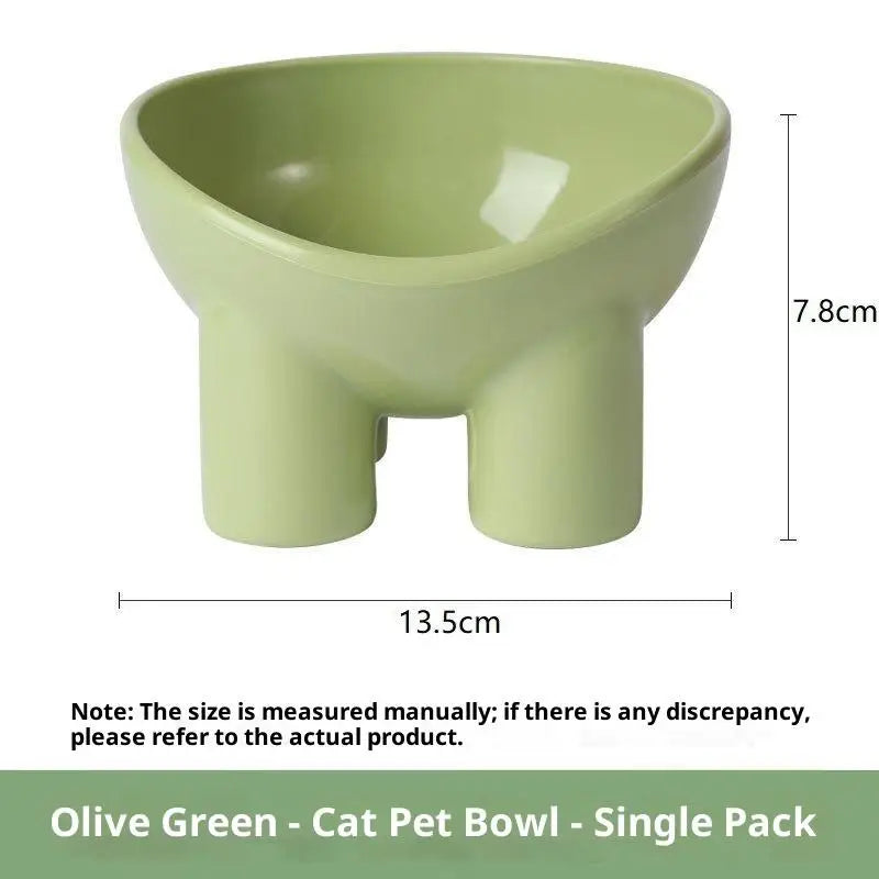 Elevated Cat Bowl Stand Durable Plastic Pet Food Water Dish Sleek Qme A1