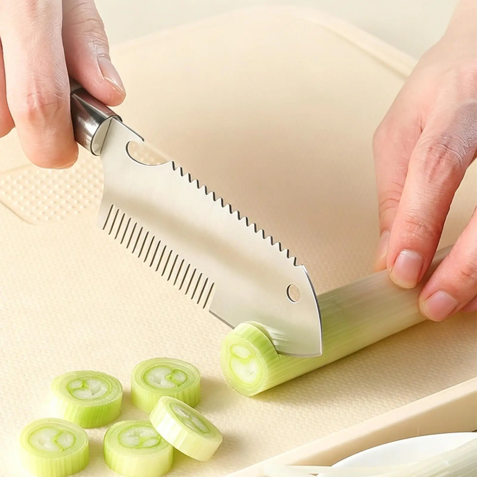 Green Onion Cutter Ergonomic Non-slip Handle Bottle Opener Vegetable Qme