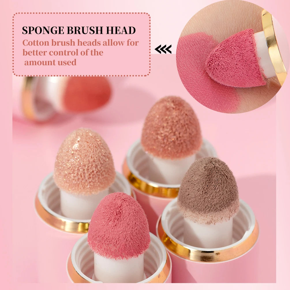 QIBEST Matte Face Liquid Blusher Smooth Cheek Eye Blush Highlighter Multi-Use Stick Rouge Lasting Liquid Contour Bronzer Makeup Qme