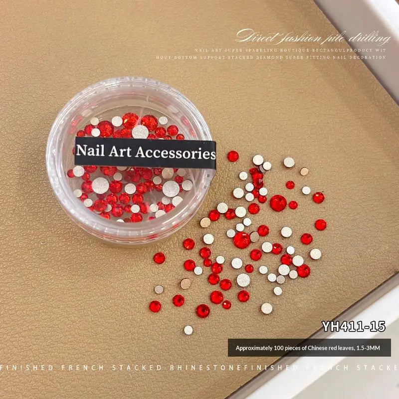 Glitter Glass Crystal Rhinestones Clear Flat Back Personalized Nail Qme 15