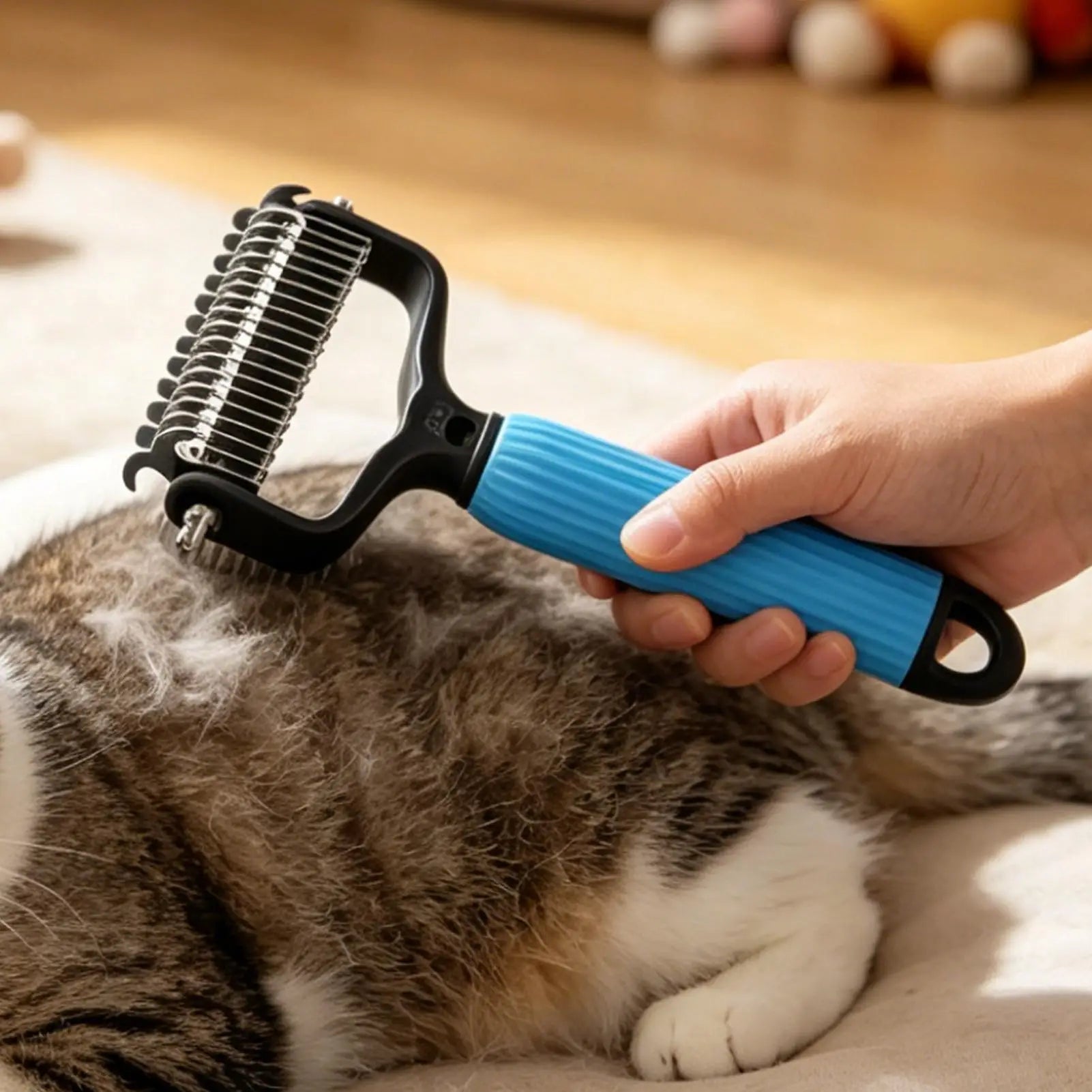 1pcs Cat Shedding Brush Pet Hair Comb Rake Cat Grooming Brush for Remove Knots Kitten Cleaning Bath Indoor Pet Untangling Qme