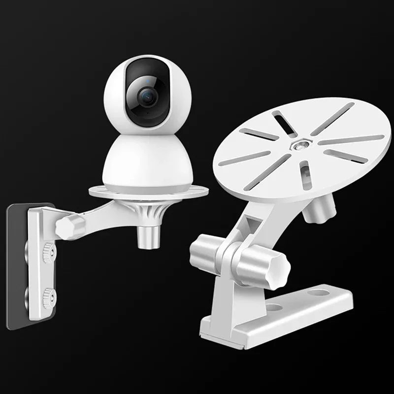 3PCS Home Non-Drilling Camera Mount Smart PTZ Adjustable Angle Surveillance Bracket Black Qme