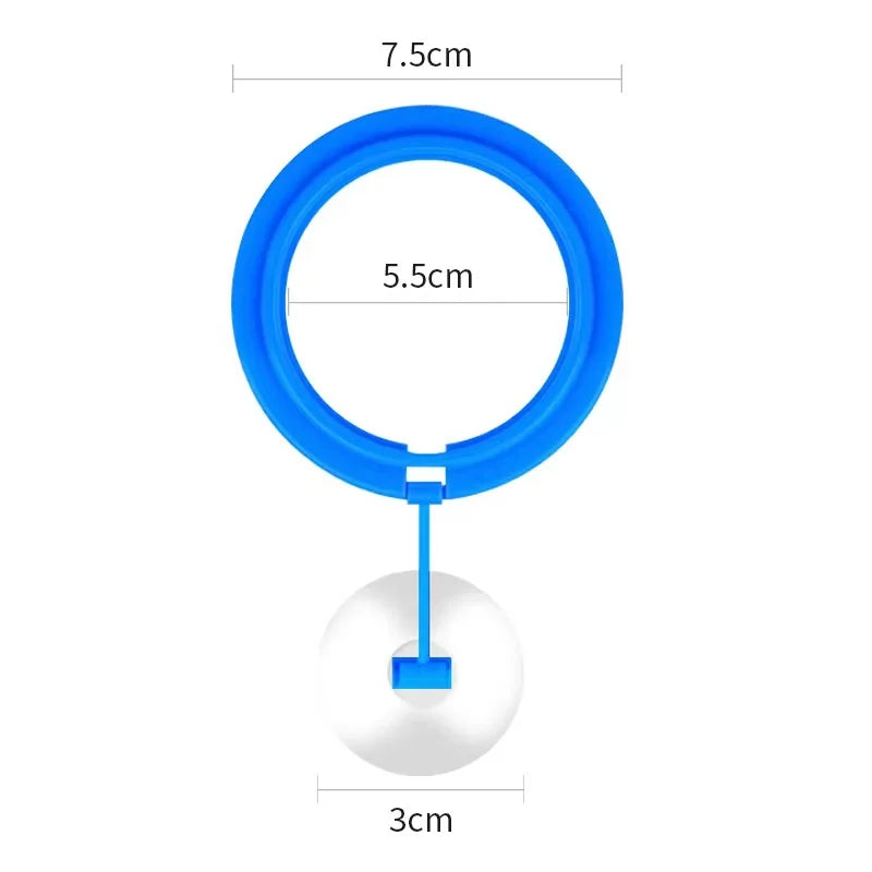 Aquarium Feeding Ring Fish Tank Station Floating Food Tray Feeder Square Circle Accessory Fish Food Feeder Suction Cup Black Qme Blue circle 1 pc
