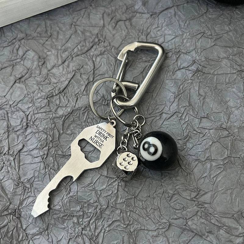 Carabiner Keychain Punk Star Oval Essential Icon Pendant Keyring Qme A1