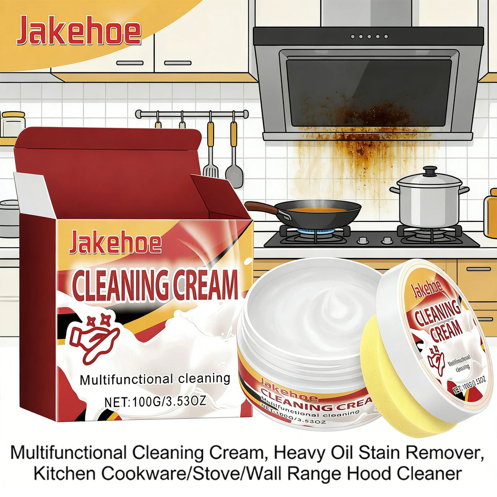 Multi Functional Decontamination Cream Easily Decompose Oil Stain and Dirt Eliminate Odor Polishing Stove Kitchen Cleaning Cream Qme