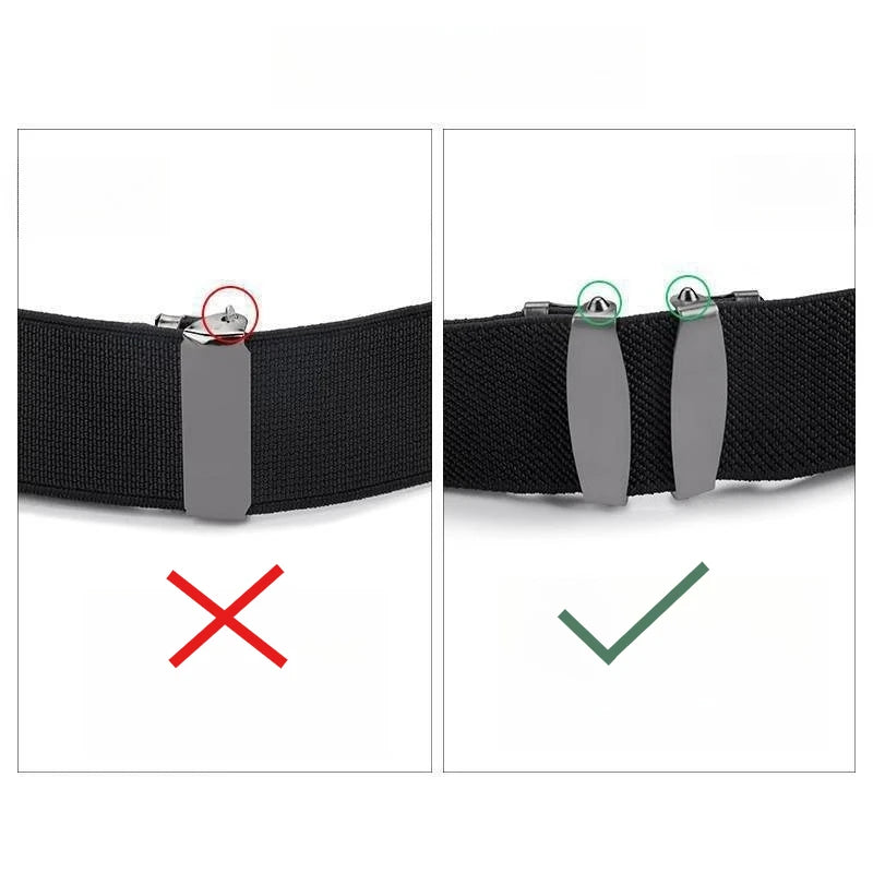 Women's Elastic Waist Belt High-end Stretchy Jeans Lazy Girl Cincher Qme