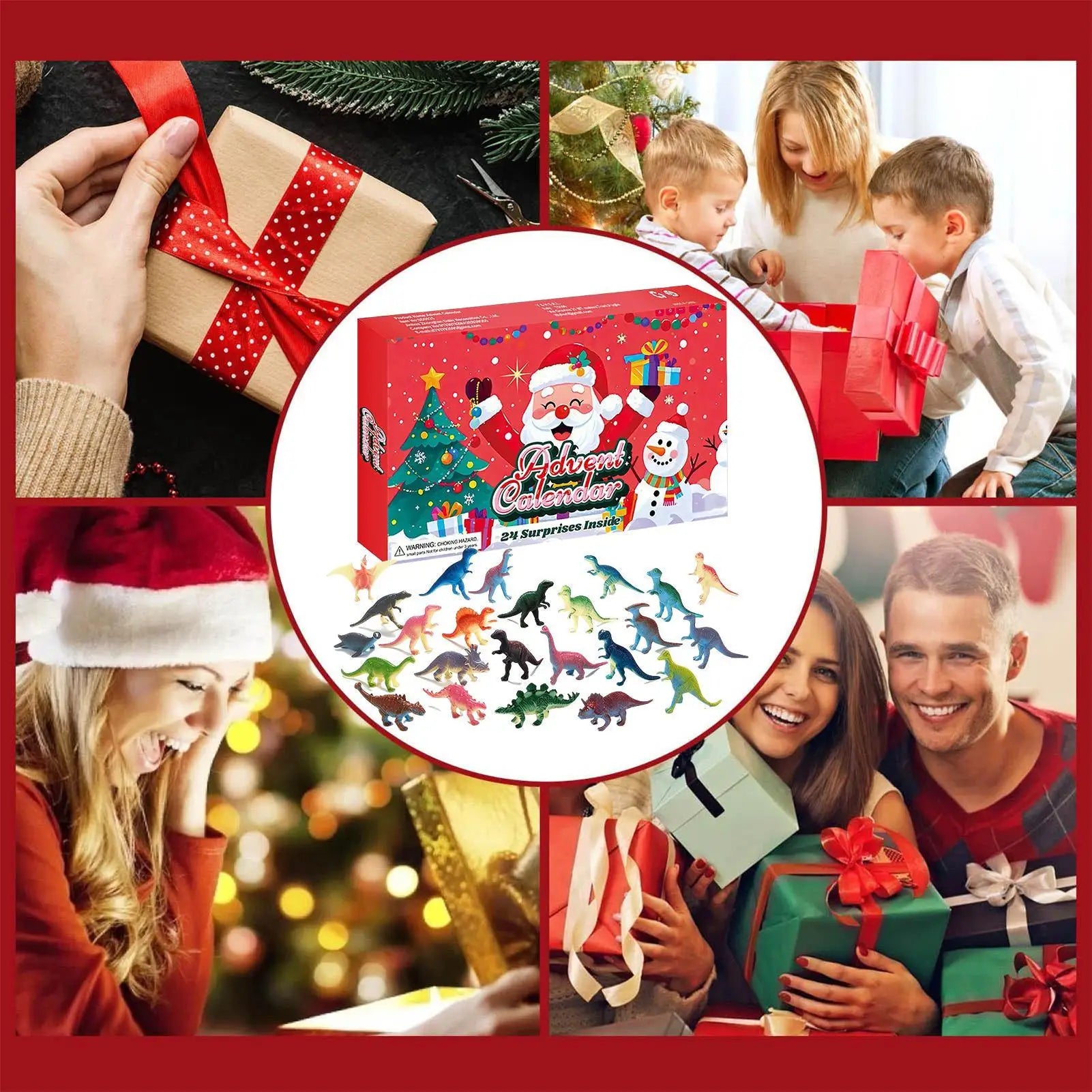 Christmas Countdown Calendar Collectible Animal Keepsake 24-Day Qme