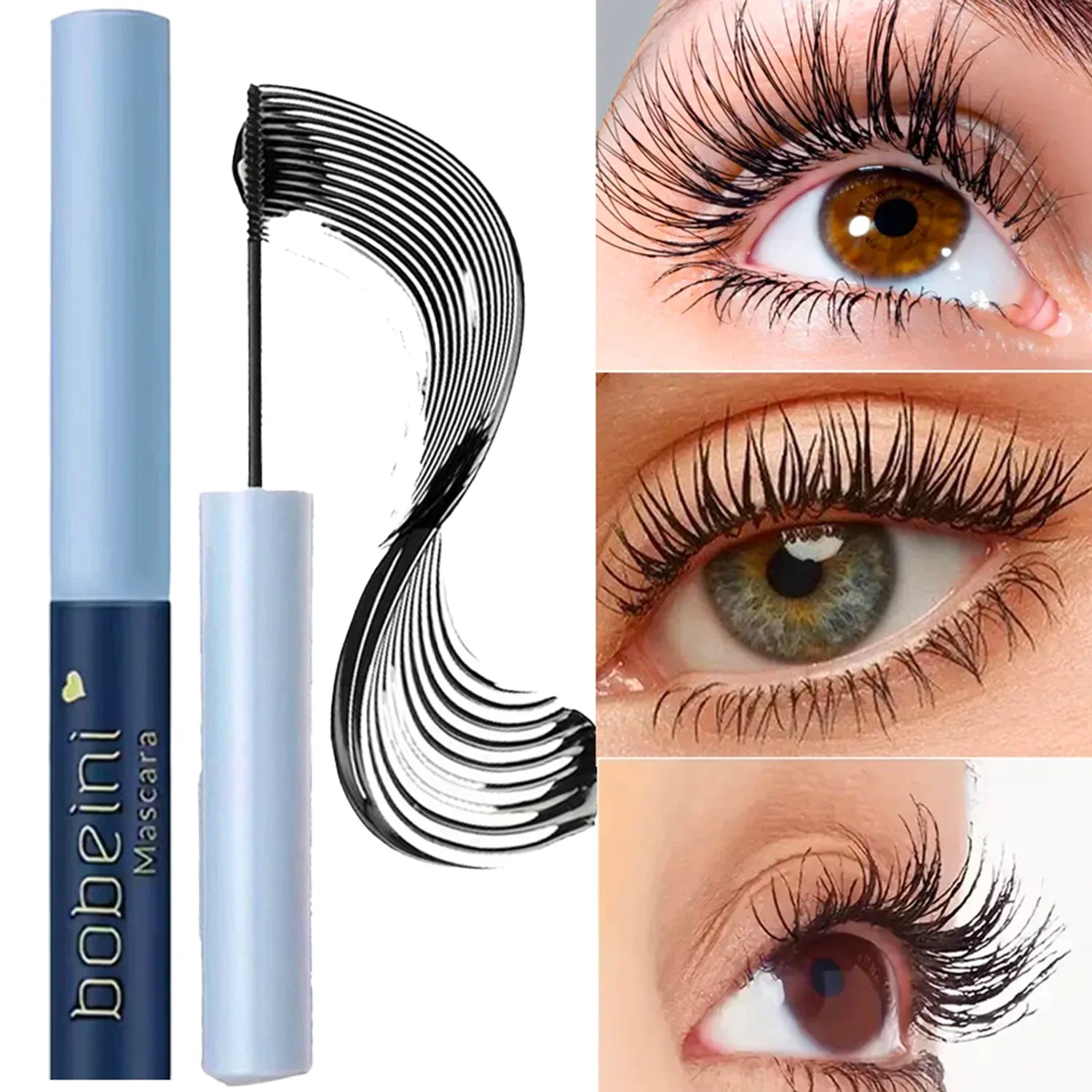 Silk Fiber Curling Mascara Ultra-fine Brush Lengthening Volumizing Qme