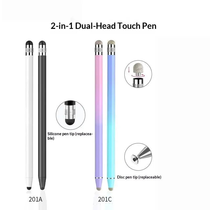 Mesh Fiber Capacitive Stylus Pen Double Nib Touch Screen Pens Drawing Qme