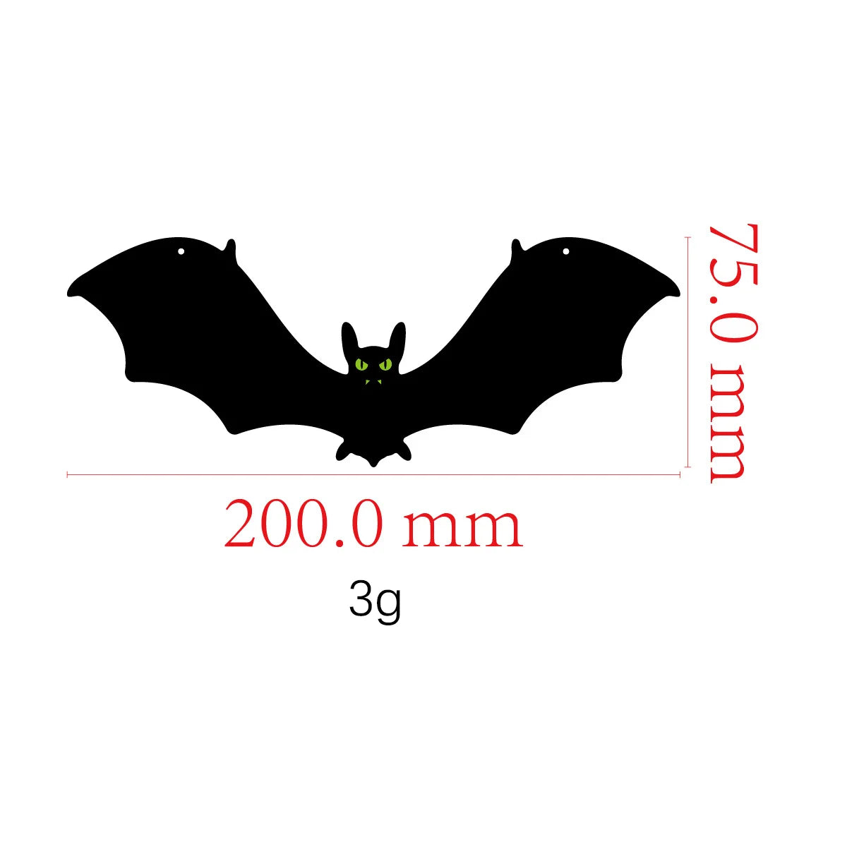 Glowing Eye Bat Pendant Halloween Decoration Spider Luminous Bat Outdoor Party Courtyard Wall Decoration Hanging Tree Ornaments Qme 1PCS Small Bat
