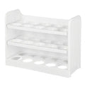 Egg Storage Holder Fridge Organizer Egg Holder 3-Tier Space-Saving Shelf For 30 Eggs Refrigerator Door Egg Organization For Qme White China Mainland