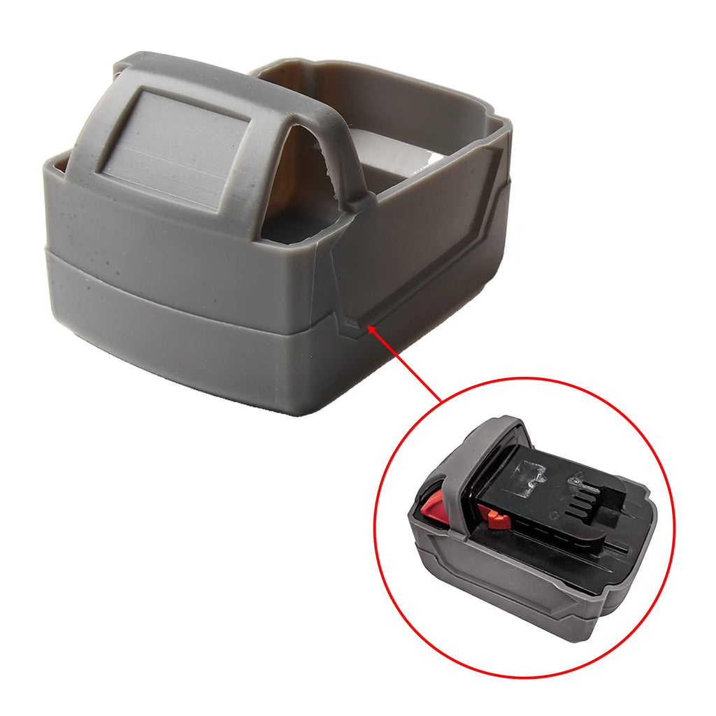 Silicone Protective Cover Case Compatible With 18V 3.0Ah 4.0Ah 5.0Ah Power Tool Battery 12X8.5X7.5（cm） Qme Default Title