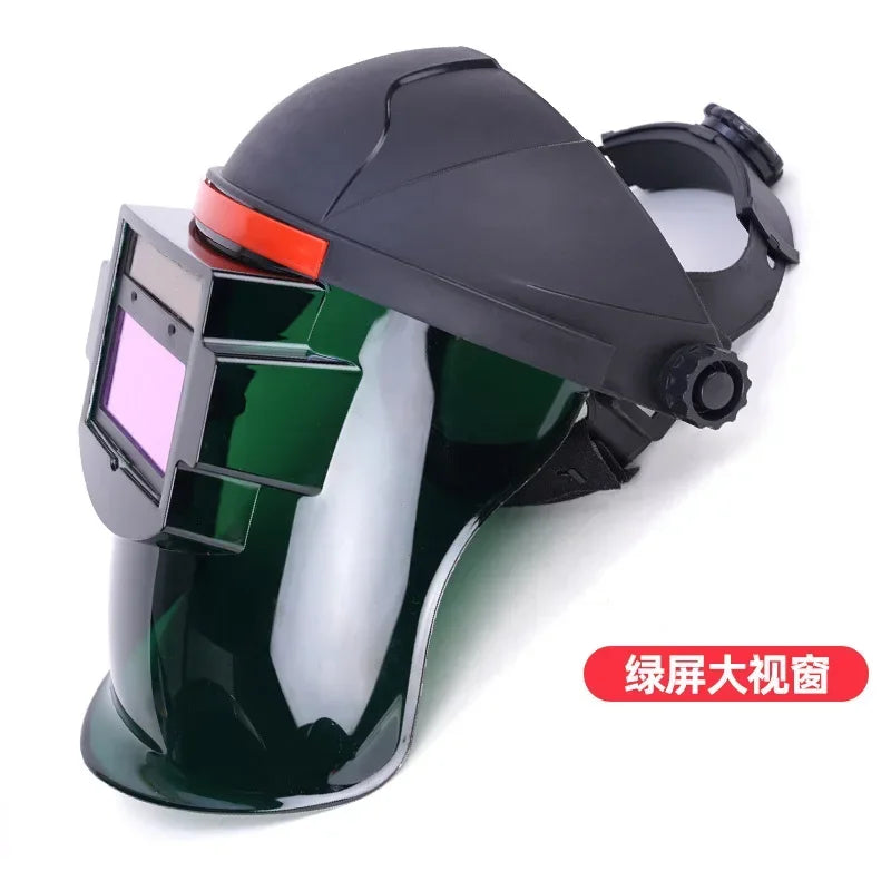 Adjustable Safety Face Welding Helmet Welder Mask Resistant for All Welding Applications Plastic Welder Glasses Qme green screen