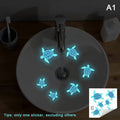 Glow-in-the-Dark Turtle Bathroom Stickers Self-adhesive Sink Wall Sticker Waterproof Bathroom, Bedroom Decals Home Decor Qme A1