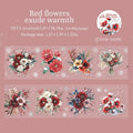 1 Roll Winter Floral Theme PET Material Die-Cut Tape for Journal Diary DIY Scrapbook Collage Decoration Supplies Qme 2