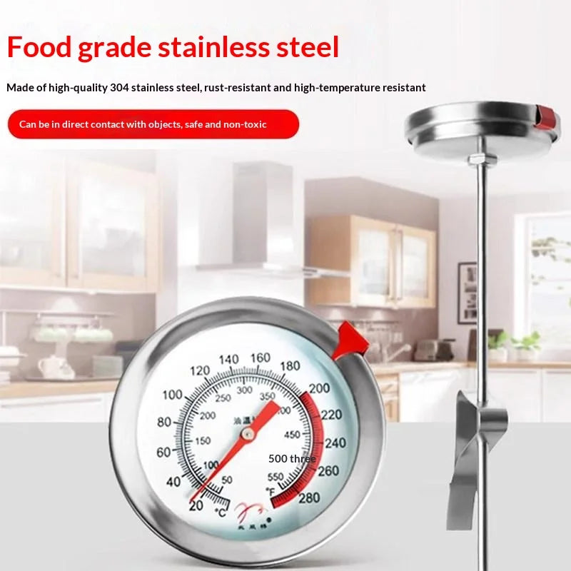 Kitchen Thermometer Probe Meat Cooking BBQ Food Stainless Oven Grill Qme