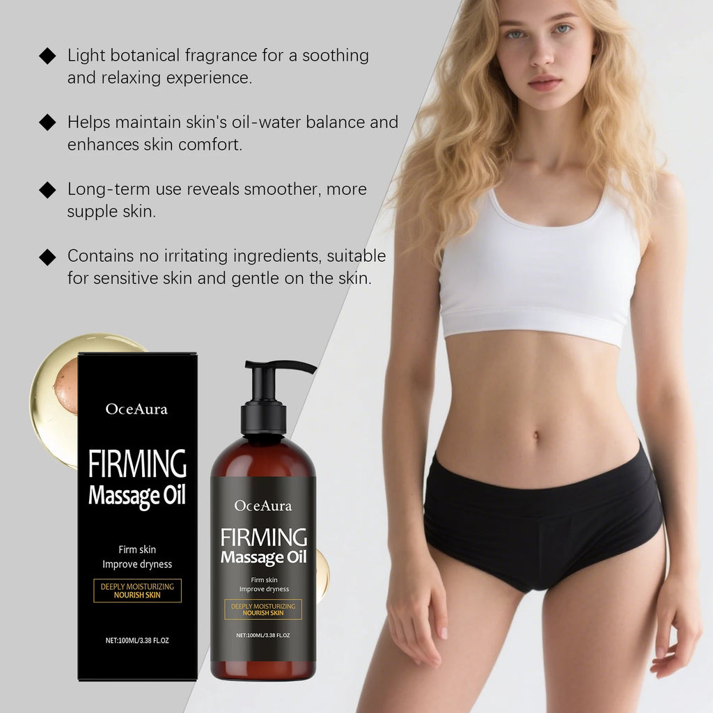 Body Firming Massage Oil Deep Nourishment for Dry Skin Moisturizing Smoothing Tightening Soothing Glowing Soft Body Massage Oil Qme
