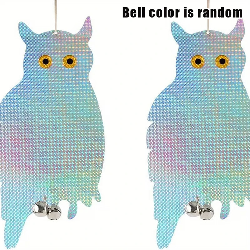 1 2 4 Outdoor Garden Decorative Wind Chime Reflective Owl Fake Hawk Qme B