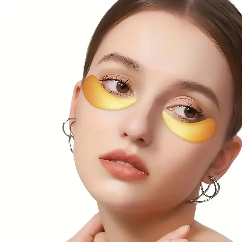 24K Gold Collagen Eye Mask Anti Dark Circles Eyes Bags Moisturizing Anti-Wrinkles Eye Patches Eyes Skin Care Products Qme