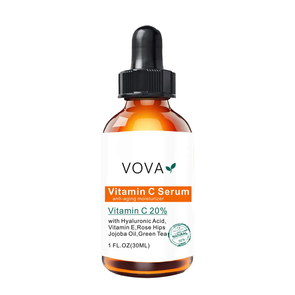 20% Vitamin C Liquid Serum Anti-aging Whitening VC Hyaluronic Acid Face Serum Brighting Moisturising Fade Fine Lines Skin Care Qme