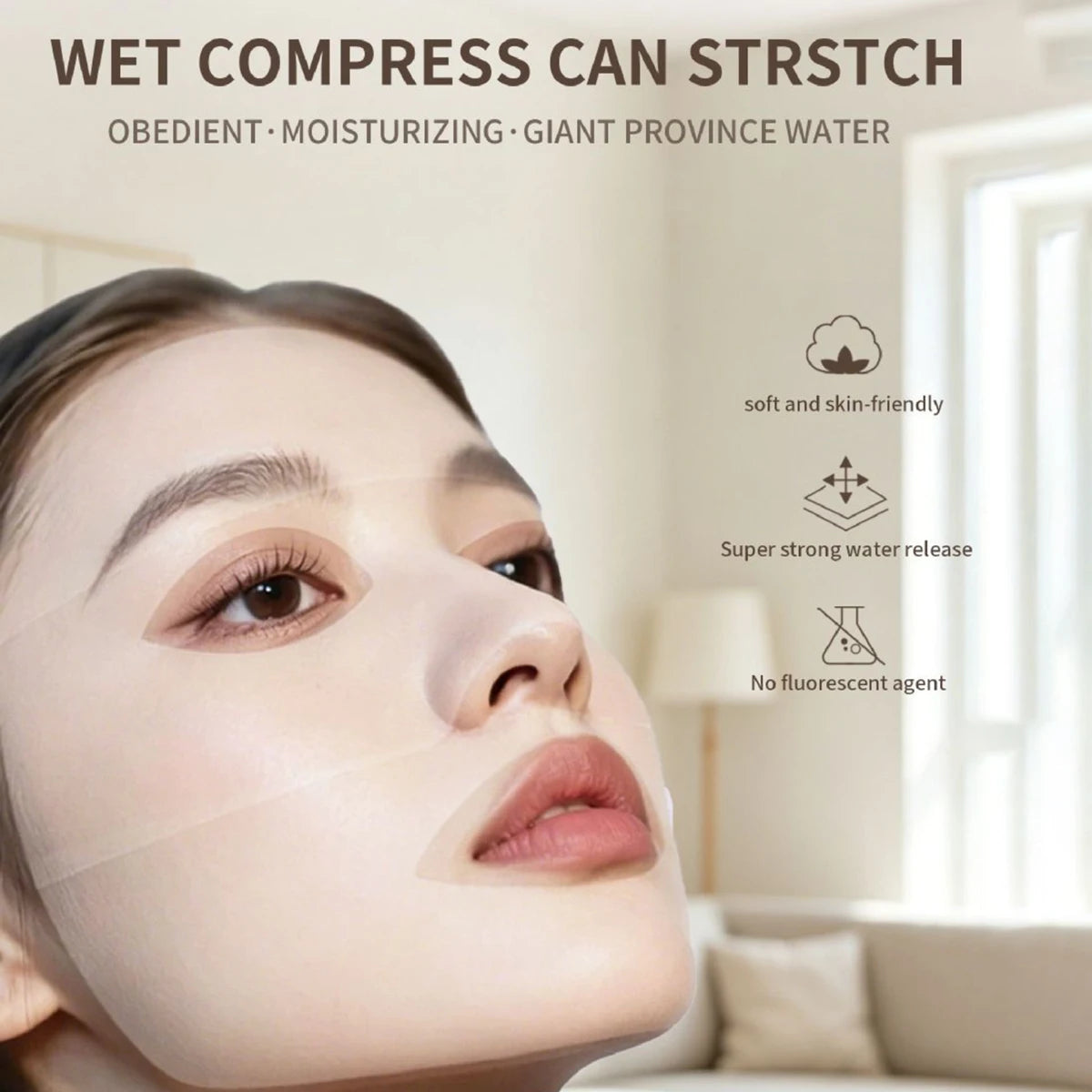 Stretchable Moisturizing Cotton Pads Hydrating Towels Compresses Qme