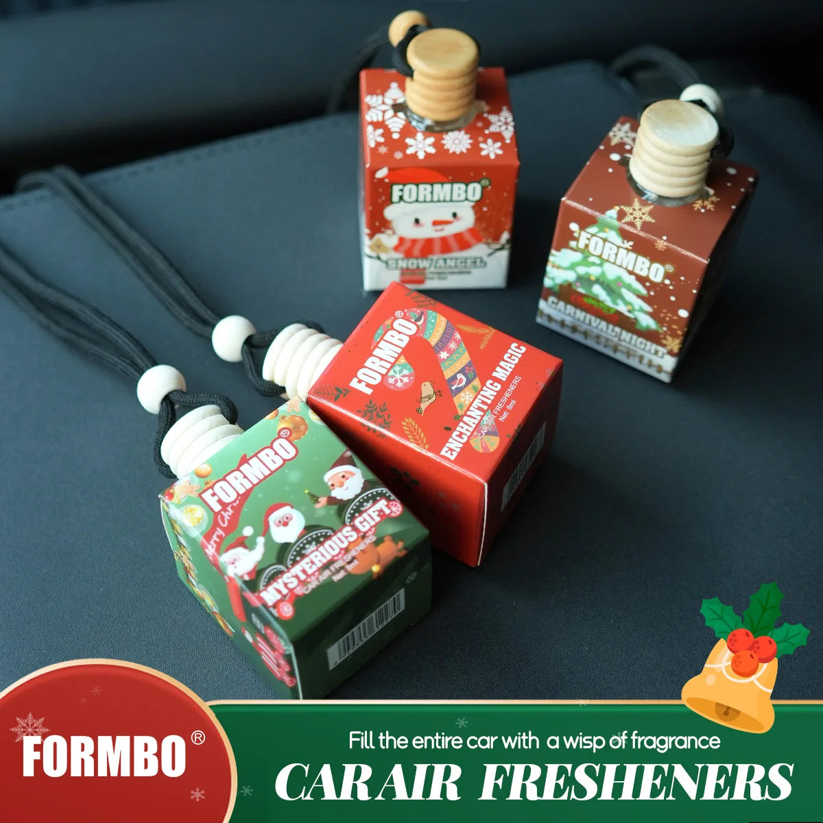 Christmas Car Perfume Fragrance Lasting Odor Removing Snowman Qme