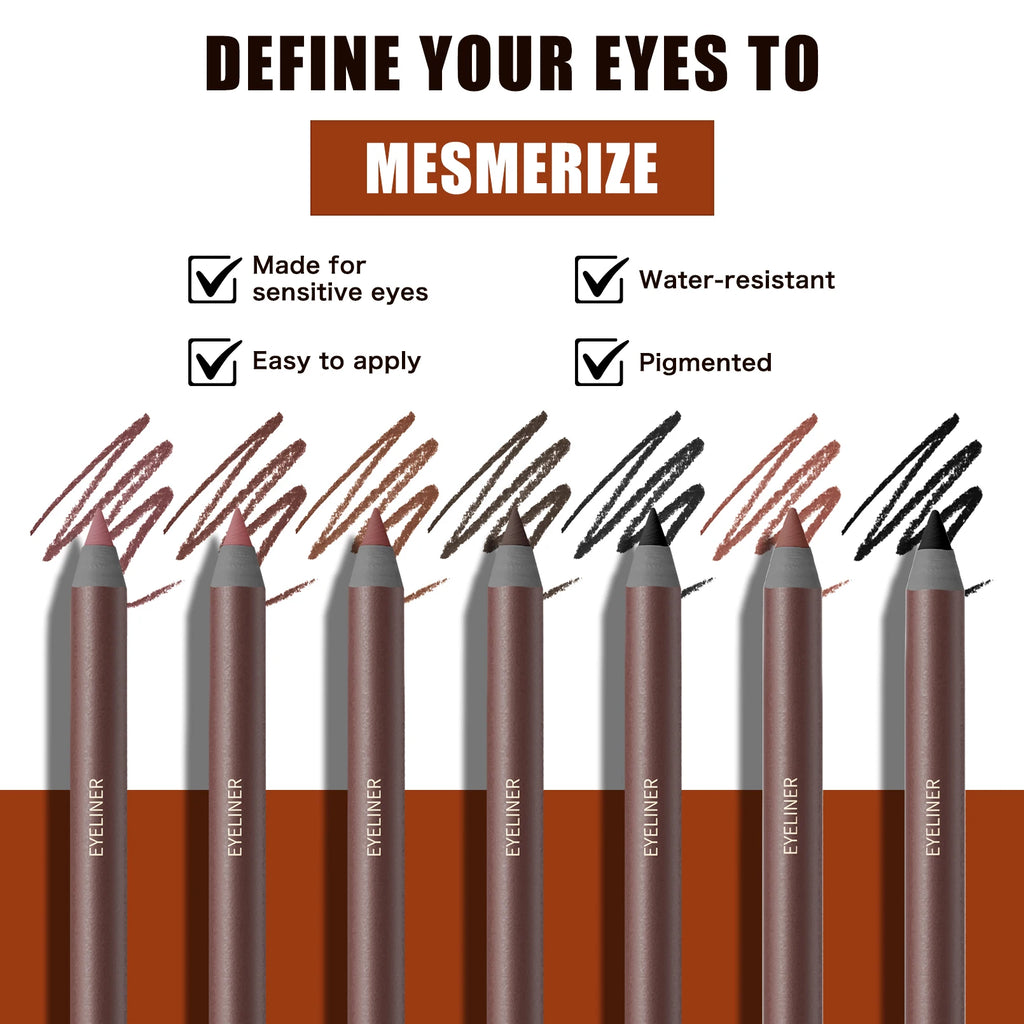 1Pc Eyebrow Pencils - Waterproof,Long-Lasting,Black, Gray, Dark Brown, Beginner-Friendly Eyebrow Pencils Qme