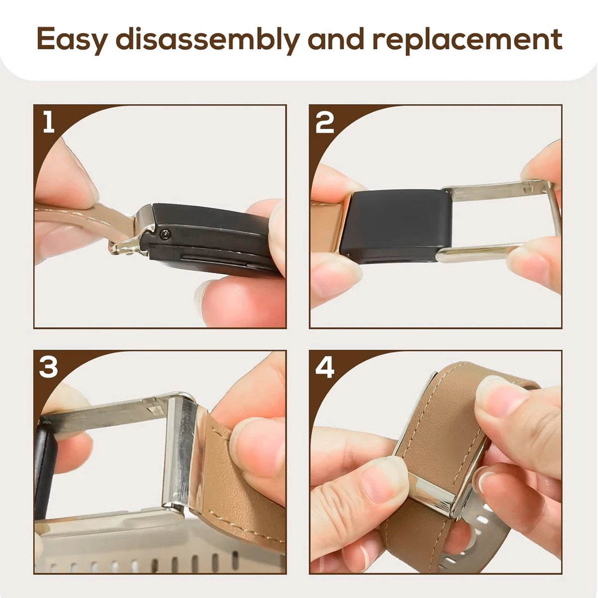 Leather Slim Waistband for WHOOP 5.0 /5.0MG Fitness Soft Breathable Replacement Strap Adjustable Protector Sports Wristband Qme