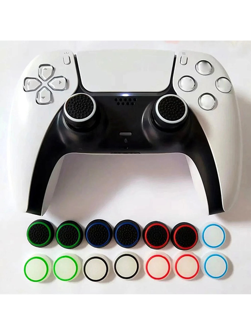Dual-color silicone ThumbStick Grip Cap Cover For Playstation 5 PS5 PS4 Slim/Pro Xbox Series x/s Game Controller thumb grip cap Qme