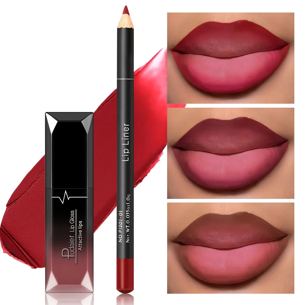 Matte Lip Gloss Liner Pen Waterproof Long-lasting Coloring Ideal Qme