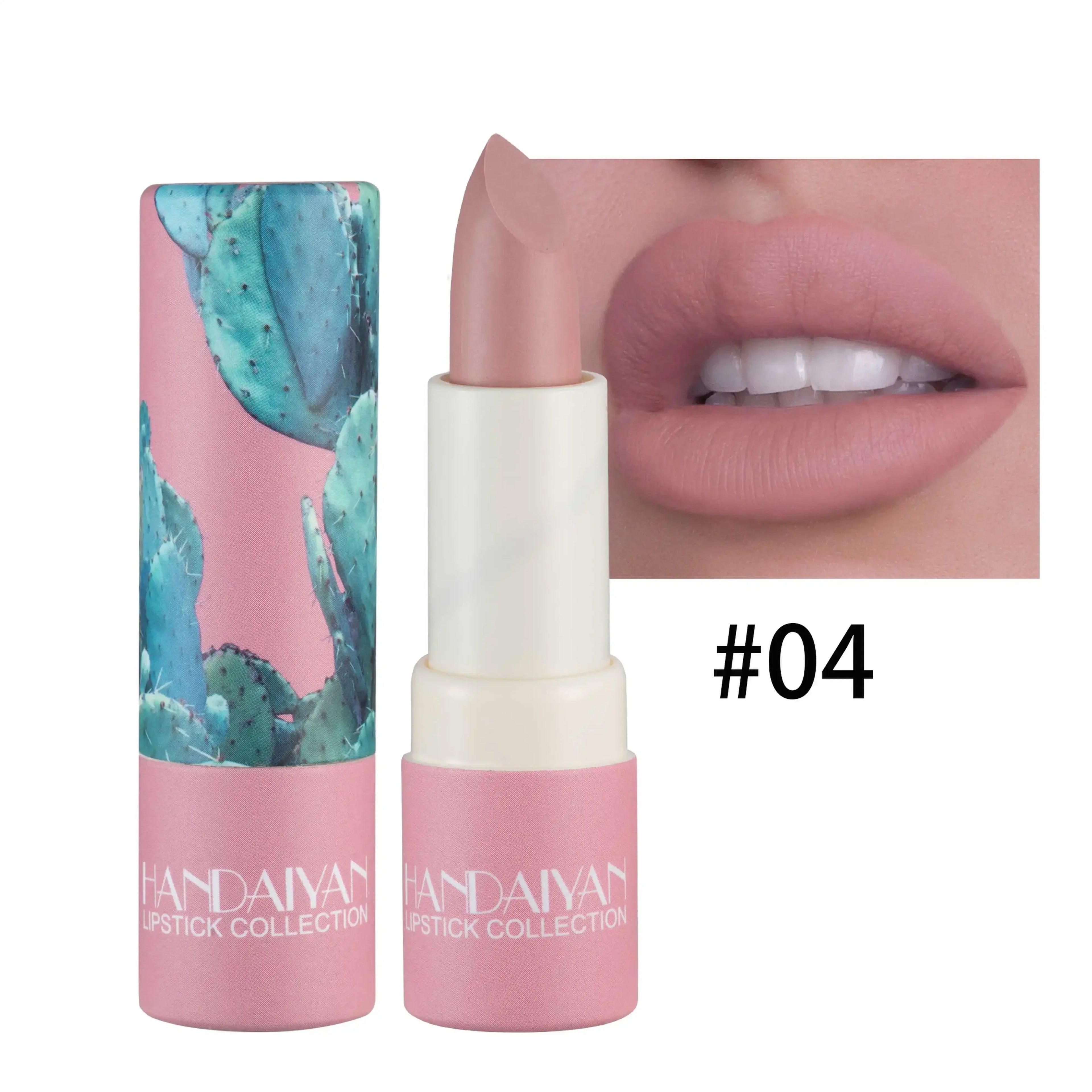 8 Colors Matte Velvet Texture and Is Not Easy to Fade. Naked Color Lipstick, Matte Paper Tube Lipstick Christmas gift Qme 04
